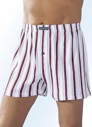 Set van vier boxershorts, bont gestreept