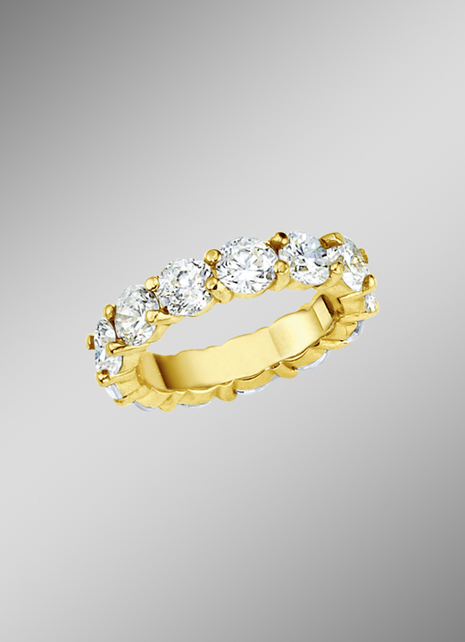 Dames-naamsieraden - Eternity ring met diamanten met ca. 16 diamanten, in Größe 160 bis 220, in Farbe