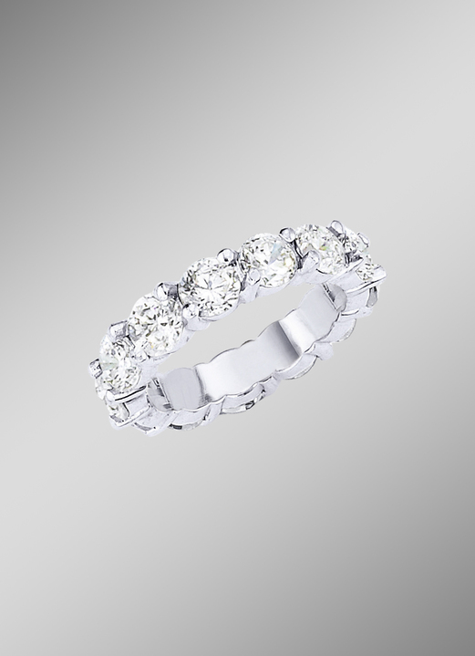 Dames-naamsieraden - Eternity ring met diamanten met ca. 16 diamanten, in Größe 160 bis 220, in Farbe