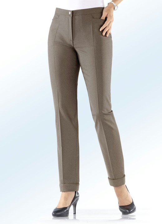 Broeken - Broek met trendy manchetten, in Größe 018 bis 092, in Farbe TAUPE GEM. Ansicht 1