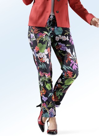 Broek met felgekleurde print