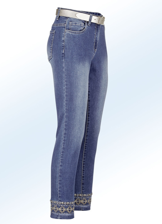 - Jeans met uitgebreid borduursel, in Größe 017 bis 052, in Farbe JEANSBLAUW Ansicht 1