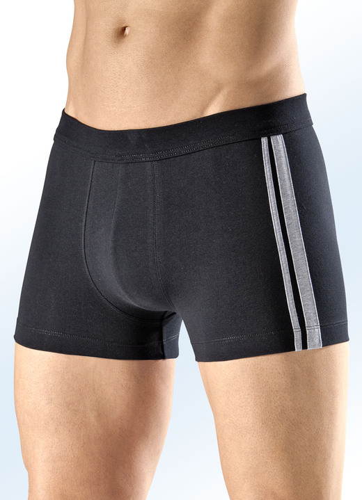 Onderbroeken - Schiesser driepack broeken met contrasterende strepen Onderbroeken - Schiesser driepack broeken met contrasterende strepen, in Größe 004 bis 010, in Farbe 3x ZWART