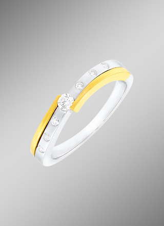 Elegante damesring in bicolor