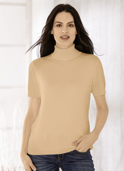 Basics - Trui in elegante, glanzende kwaliteit, in Größe 036 bis 052, in Farbe CAMEL Ansicht 1