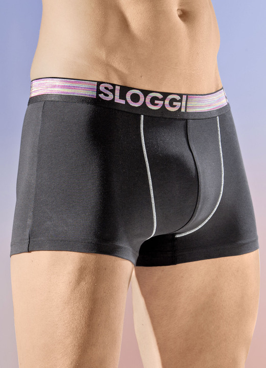 Onderbroeken - Sloggi two-pack broek met elastische tailleband, in Größe L bis XXL, in Farbe ZWART