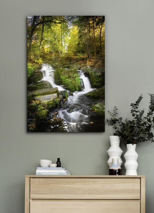 Woonaccessoires - Hoogwaardige canvasafbeelding “Selkefall in de Harz”, in Farbe KLEURRIJK, in Ausführung B40xH60xT1,8 cm Ansicht 1