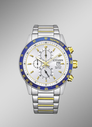 Citizen quartz herenchronograaf in bicolor